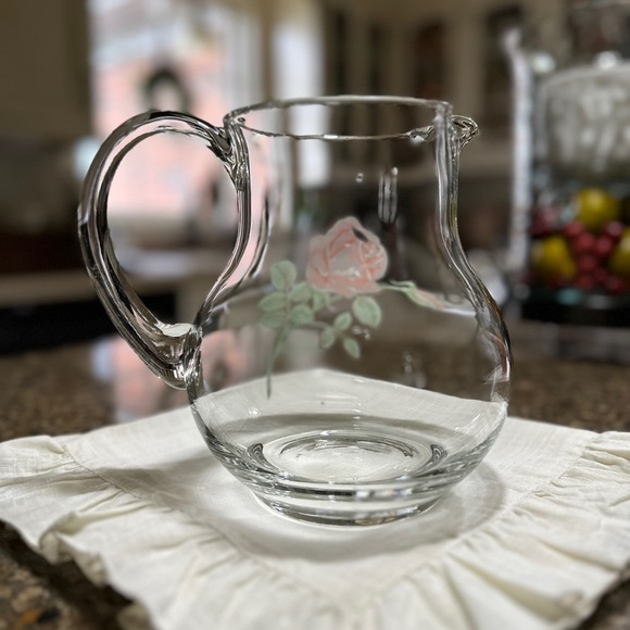 PASABAHCE, VINTAGE, CLEAR CRYSTAL PITCHER FROM THE EUROPEAN COLLECTION - Picture 4 of 12